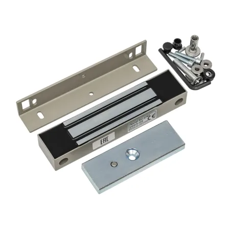 Электромагнитный замок AccordTec ML-180K с уголком, серый