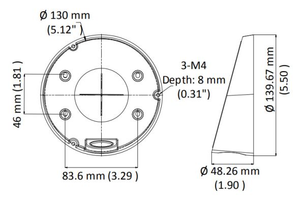 Монтажная коробка HikVision DS-1281ZJ-DM45