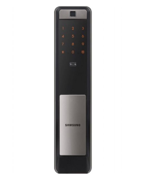 Электронный замок биометрический Samsung SHP DP-609 Silver с отпечатком пальца (двухригельный)