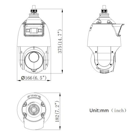 Скоростная PTZ IP-камера TandemVu 2Мп HikVision DS-2SE4C225MWG-E(12F0) с ИК-подсветкой 100 м
