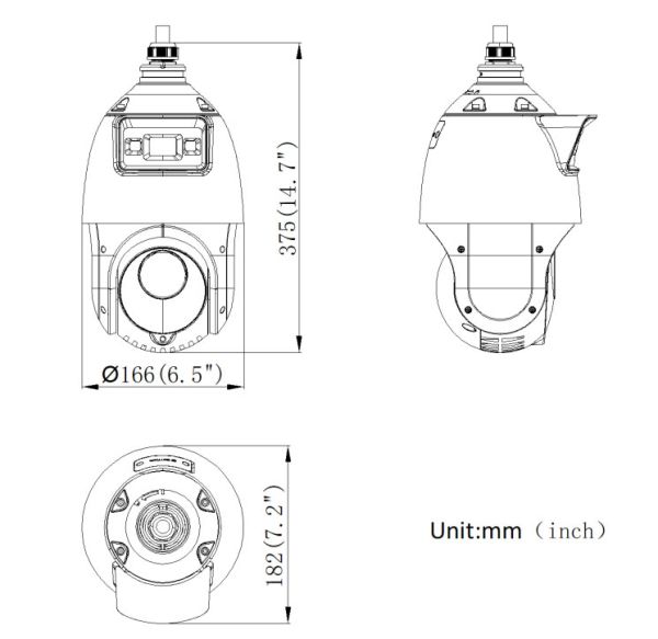 Скоростная PTZ IP-камера TandemVu 2Мп HikVision DS-2SE4C225MWG-E(12F0) с ИК-подсветкой 100 м