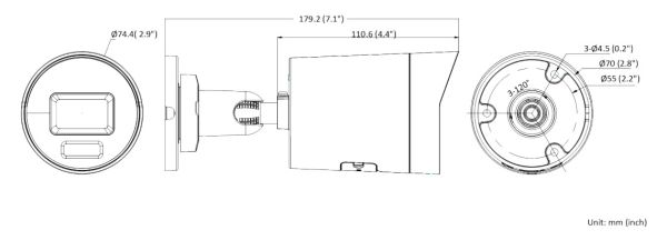 Уличная IP-камера ColorVu 8Мп Hikvision DS-2CD2087G2H-LIU (2.8 мм) с AcuSense и LED-подсветкой до 40м
