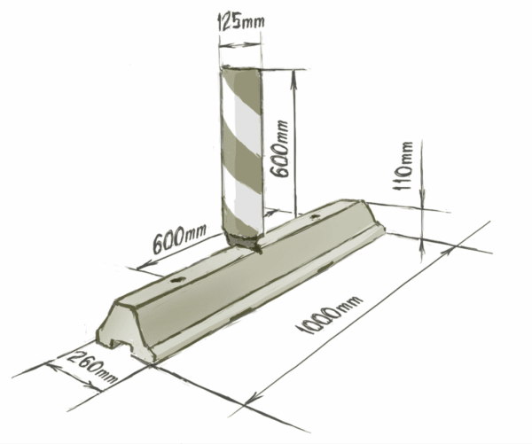 Делиниатор полимерпесчаный ДПП 1.0.1
