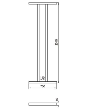 Дополнительная секция PERCo MB-15D для полноростового ограждения MB-15R
