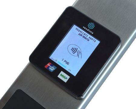 Турникет платного доступа тумбовый уличный PERCo-TTD-10A с терминалом Vendotek VX (с автоматическими планками Антипаника)