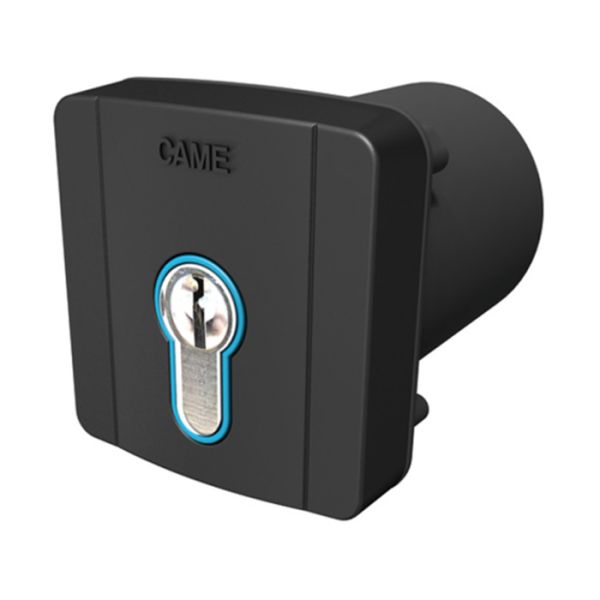 Ключ-выключатель Came SELD2FDG встраиваемый, с цилиндром замка DIN и синей подсветкой (806SL-0060)