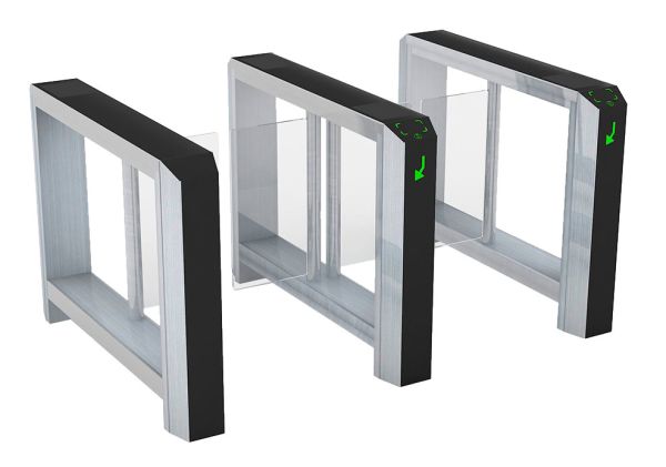 Распашной двухпроходной турникет Gotschlich Axioma DF VIP 1025H со сканером штрих-кода