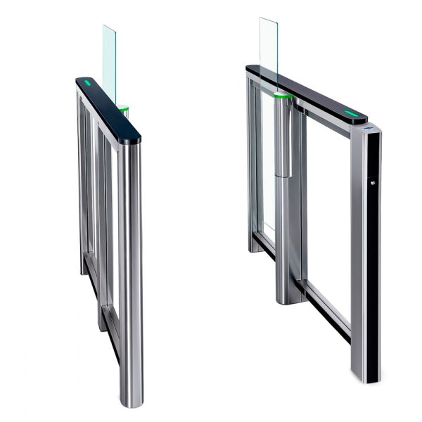 Турникет распашной PERCo ST-11M «Скоростной проход» с картоприемником, крышками из искусственного камня и створками 300 мм, высотой 1300 мм