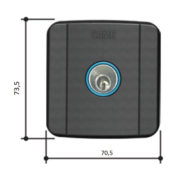 Ключ-выключатель Came SELC1FDG накладной, с синей подсветкой (806SL-0010)