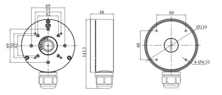 Монтажная коробка RVi-2BMB-3 для видеокамеры
