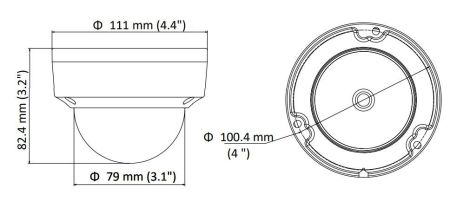 Антивандальная купольная IP-камера 4Мп HiWatch DS-I452 (2.8 мм)