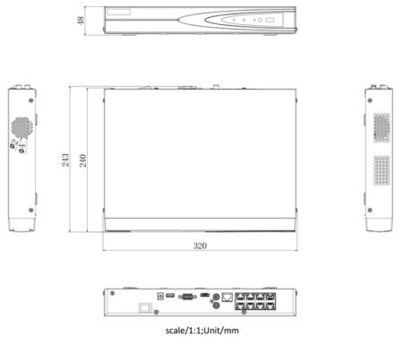 Сетевой IP-видеорегистратор HiWatch DS-N308P(D) на 8 каналов с PoE