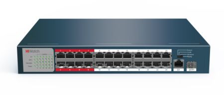Неуправляемый PoE-коммутатор 24 PoE HiWatch DS-S2624P(B)