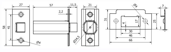 Электромеханический замок-защелка Tantos TS-EML300