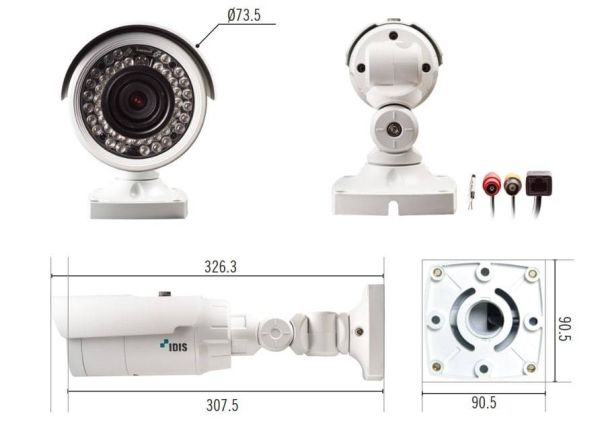 Уличная IP-видеокамера 4K IDIS DC-T1833WHR с обогревателем