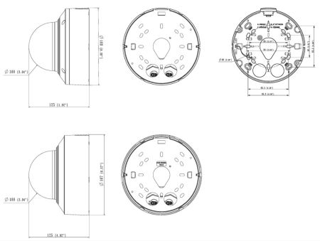 Купольная сетевая IP-видеокамера 5Мп Wisenet XND-8081VZ (3.6-9.4 мм) с дистанционным управлением PTRZ