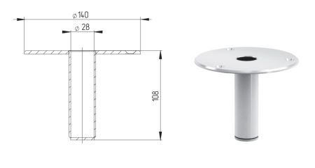 Стойка ограждения Oxgard съемная (ВЗР 1996Р01)