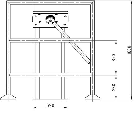Двухштанговый турникет-трипод Gotschlich Compact Plus 2-Arm из окрашенной стали (6COР2AEB)