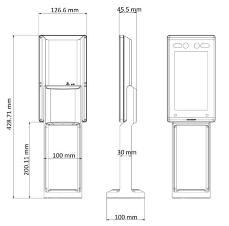 Биометрический терминал доступа HikVision DS-K5671-ZV для установки на турникет