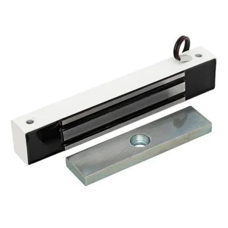 Электромагнитный замок AccordTec ML-100K с уголком, белый