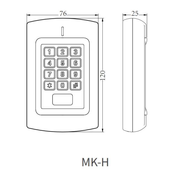 Автономный терминал доступа ZKTeco MK-H (EM)