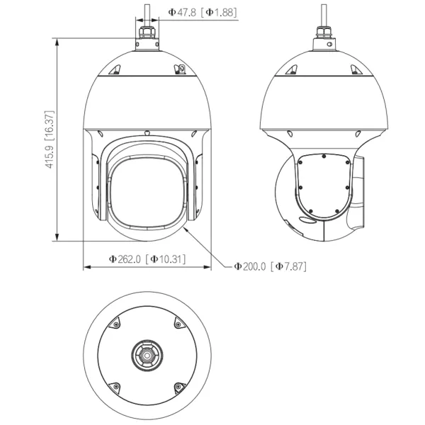 Скоростная PTZ видеокамера 8Мп Dahua DH-SD8A3833GA-HNV
