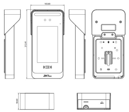 Уличный терминал ZKTeco SpeedFace M4 с распознаванием лиц, ладоней и карт EM-Marine