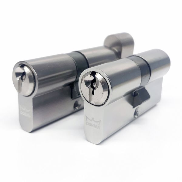 Евроцилиндр dormakaba CBF-1, ключ-вертушка, никель, 5 ключей