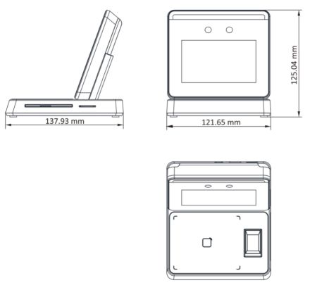 Настольный биометрический терминал HikVision DS-K1F600-D6E-F для сбора данных