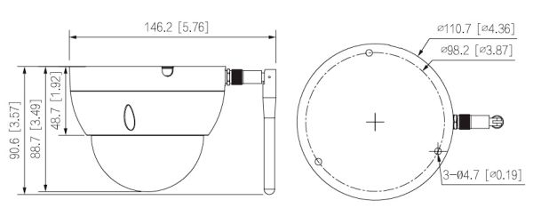 IP-видеокамера уличная 4Мп Dahua DH-IPC-HDBW1430DEP-SW-0280B с ИК-подсветкой до 30м и Wi-Fi
