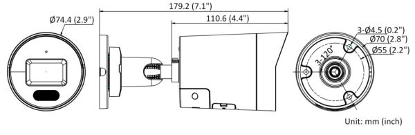 Сетевая IP-видеокамера ColorVu 4Мп HikVision DS-2CD2047G2H-LIU/SL (2.8 мм), черная с интеллектуальной гибридной подсветкой