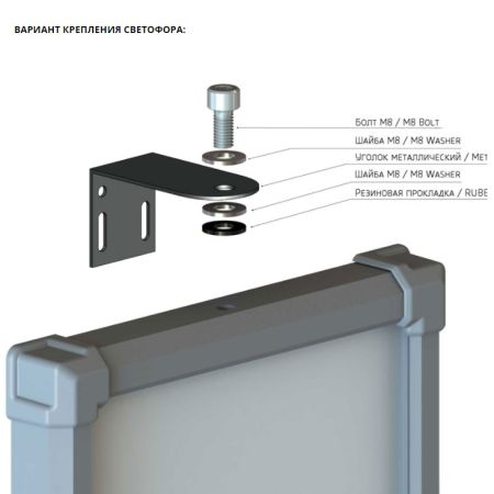 Светофор светодиодный двухсекционный Инфопаркинг ИС-Т8.3/12