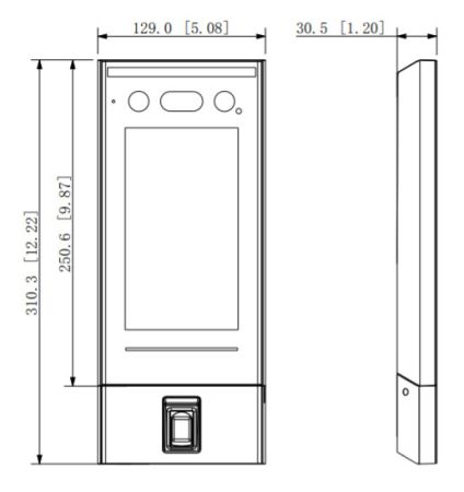 Биометрический терминал доступа AI Dahua DHI-ASI7214X с распознаванием лиц, отпечатков и УРВ
