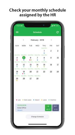 Мобильное приложение для учета рабочего времени ZKBioTime