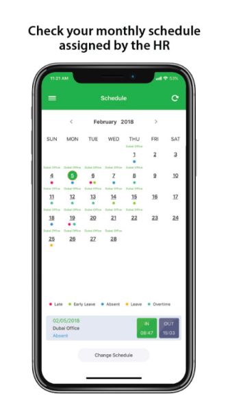 Мобильное приложение для учета рабочего времени ZKBioTime