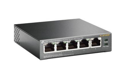Коммутатор настольный 5-портовый TP-Link TL-SF1005P, с 4 портами PoE Коммутатор настольный 5-портовый TP-Link TL-SF1005P, с 4 портами PoE