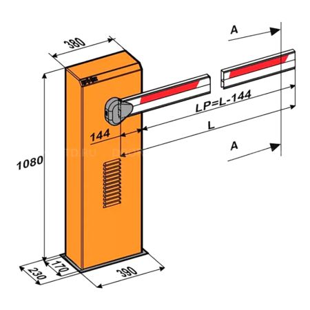 Комплект шлагбаума автоматического Faac 620/5 STD со стрелой 4.8 м