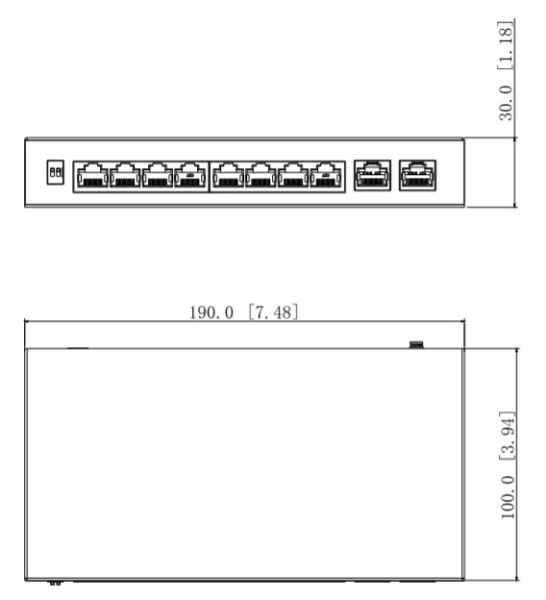 POE коммутатор 10-портовый Dahua DH-PFS3010-8ET-96