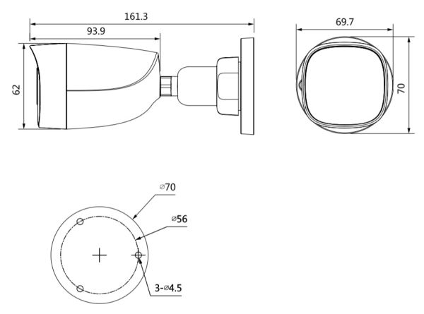 Уличная HD-CVI видеокамера 5Мп Dahua DH-HAC-HFW1500CP-0280B-S2