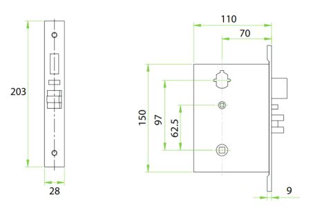 Электронный замок для гостиниц ZKTeco LH4000 с RFID считывателем Mifare