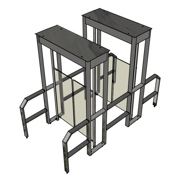 Шлюзовая кабина с распашными створками ОМА-84.689 (HH-1200)