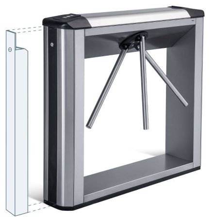 Турникет-трипод тумбовый PERCo-TBC01.1 (с механическими планками Антипаника) с картоприемником