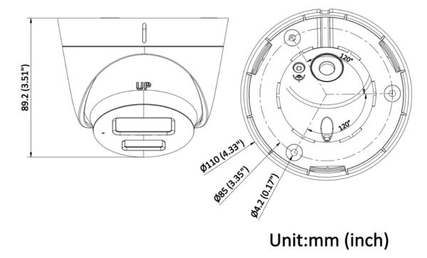 Уличная купольная IP-камера 2Мп HiWatch DS-I253M(C) (4 мм) с микрофоном