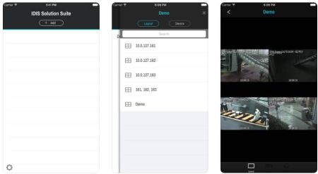 Клиентское приложение для мобильных устройств IDIS Solution Suite Mobile в составе Solution Suite