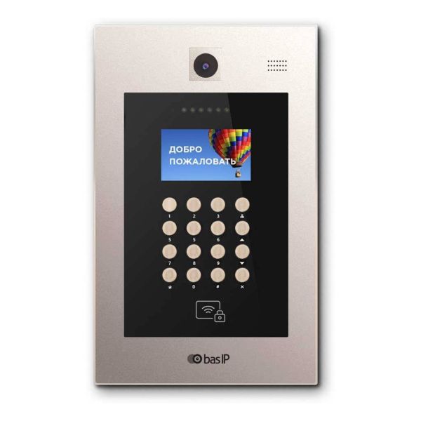 Вызывная видеопанель BAS-IP AA-09B Gold многоабонентская с доступом по смартфону и считывателем карт