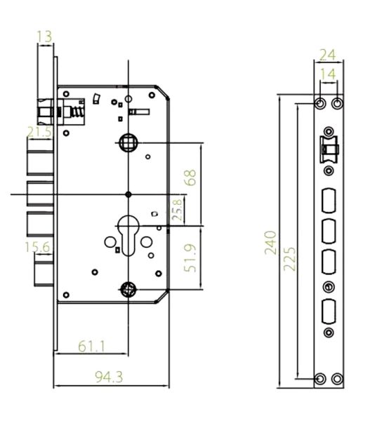Замок биометрический ZKTeco TL600 с сенсором отпечатков пальцев и Wi-Fi