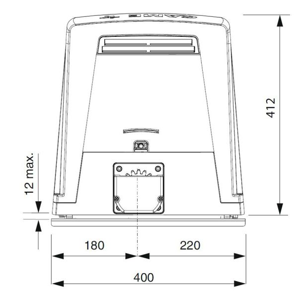 Привод 36 В Came BKV15AGS для откатных ворот до 1500 кг