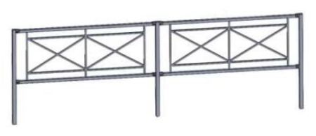 Столб концевой с кронштейном ОБ-01.40 для пешеходных ограждений Ирбис ОБ