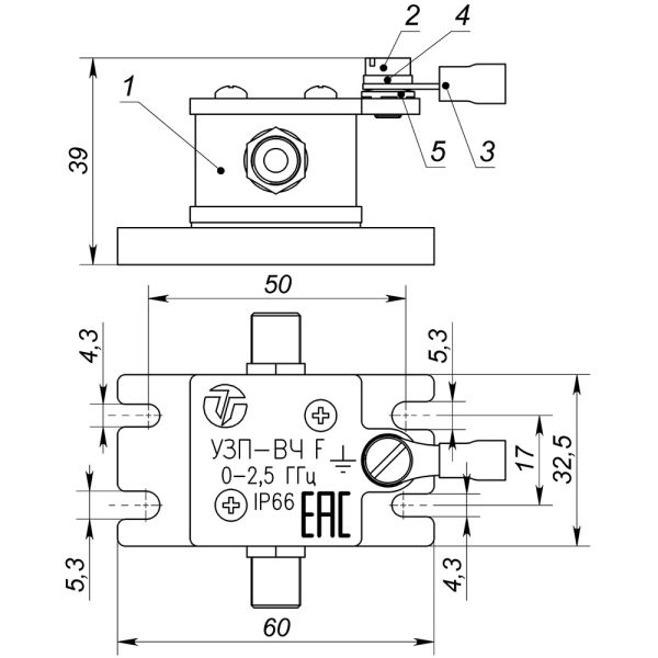 Устройство защиты высокочастотных цепей Тахион УЗП-ВЧ F
