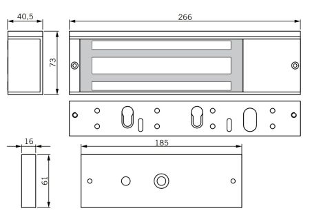 Электромагнитный замок dormakaba EM Comfort EMC 1200 ALH